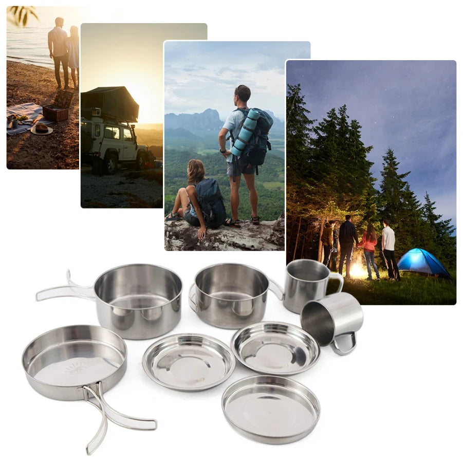 8-Piece Camping Cookware Set OrraWild