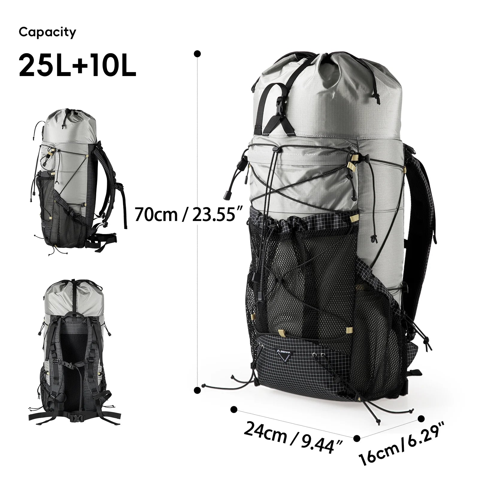 BISINNA 35L Ultralight Hiking Backpack OrraWild