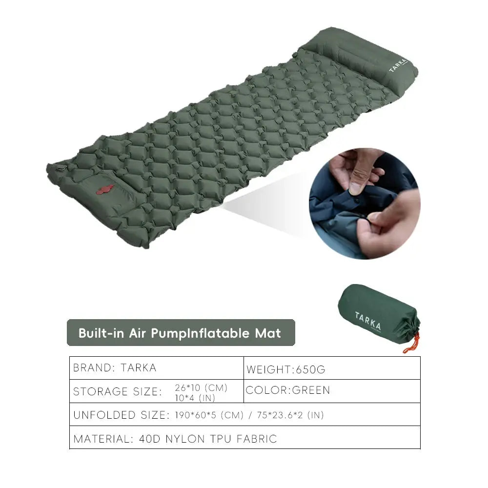 TARKA Inflatable Camping Mattress with Pillow OrraWild