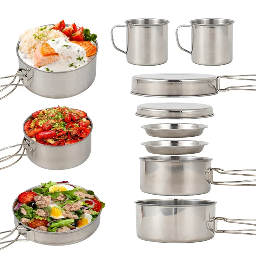 8-Piece Camping Cookware Set OrraWild
