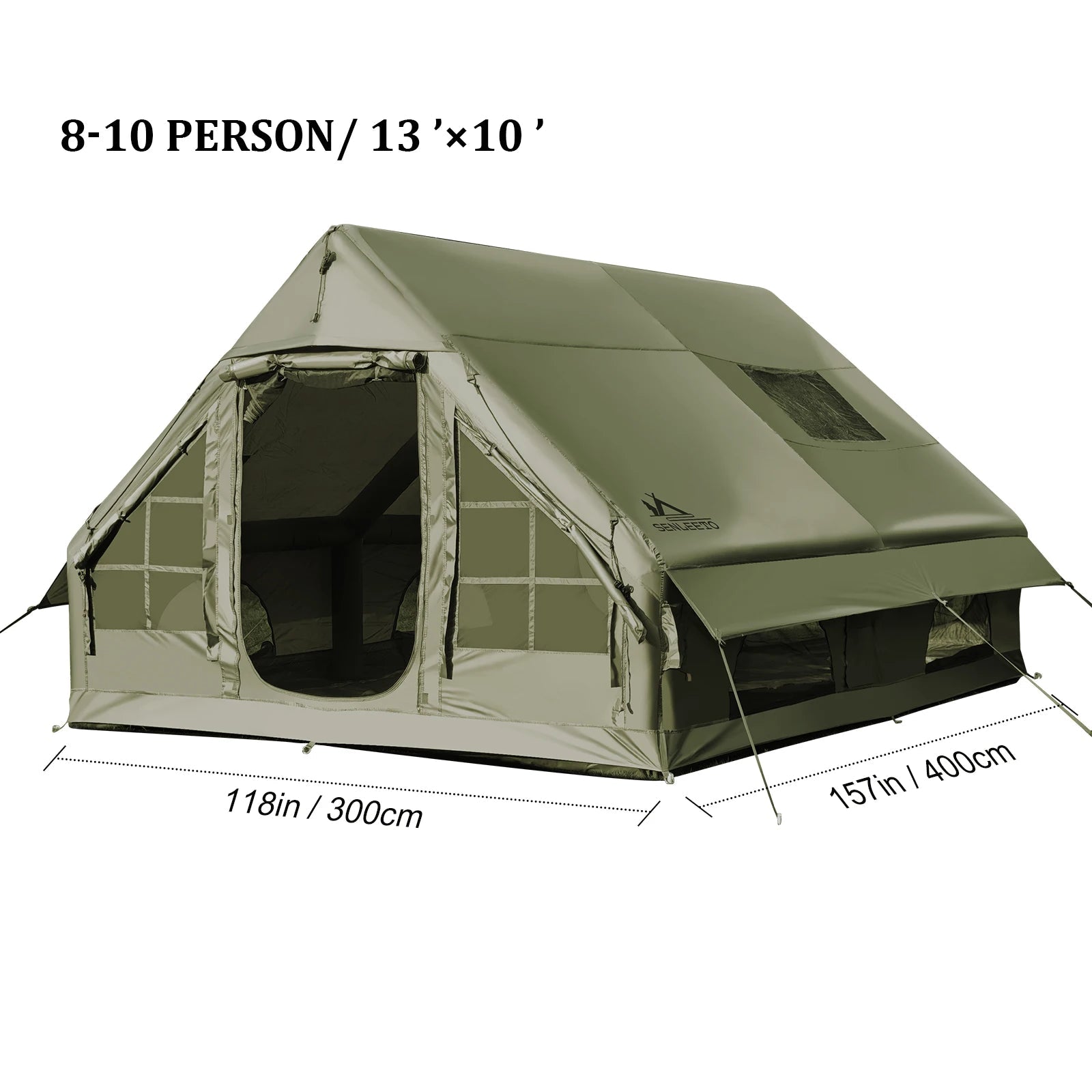 Army Green Inflatable 4-Season Tent OrraWild