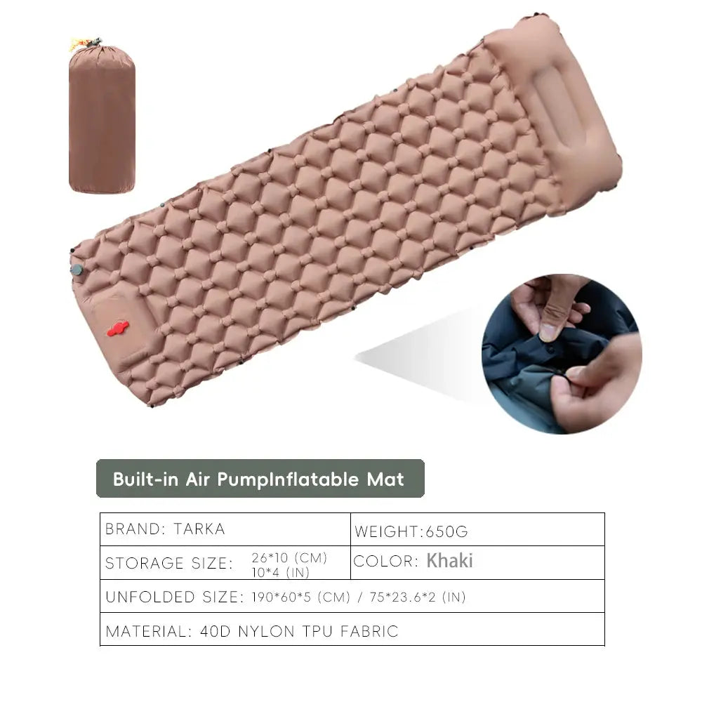 TARKA Inflatable Camping Mattress with Pillow OrraWild