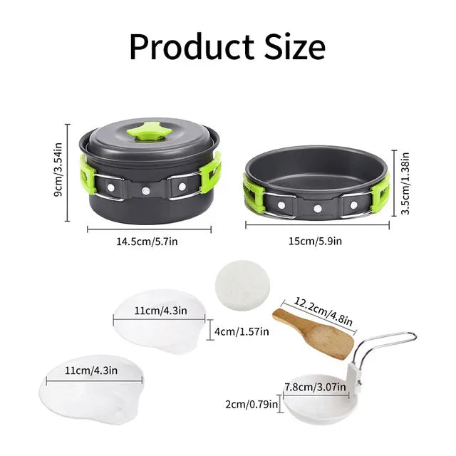 12-Piece Adventure Camping Cookware Set OrraWild