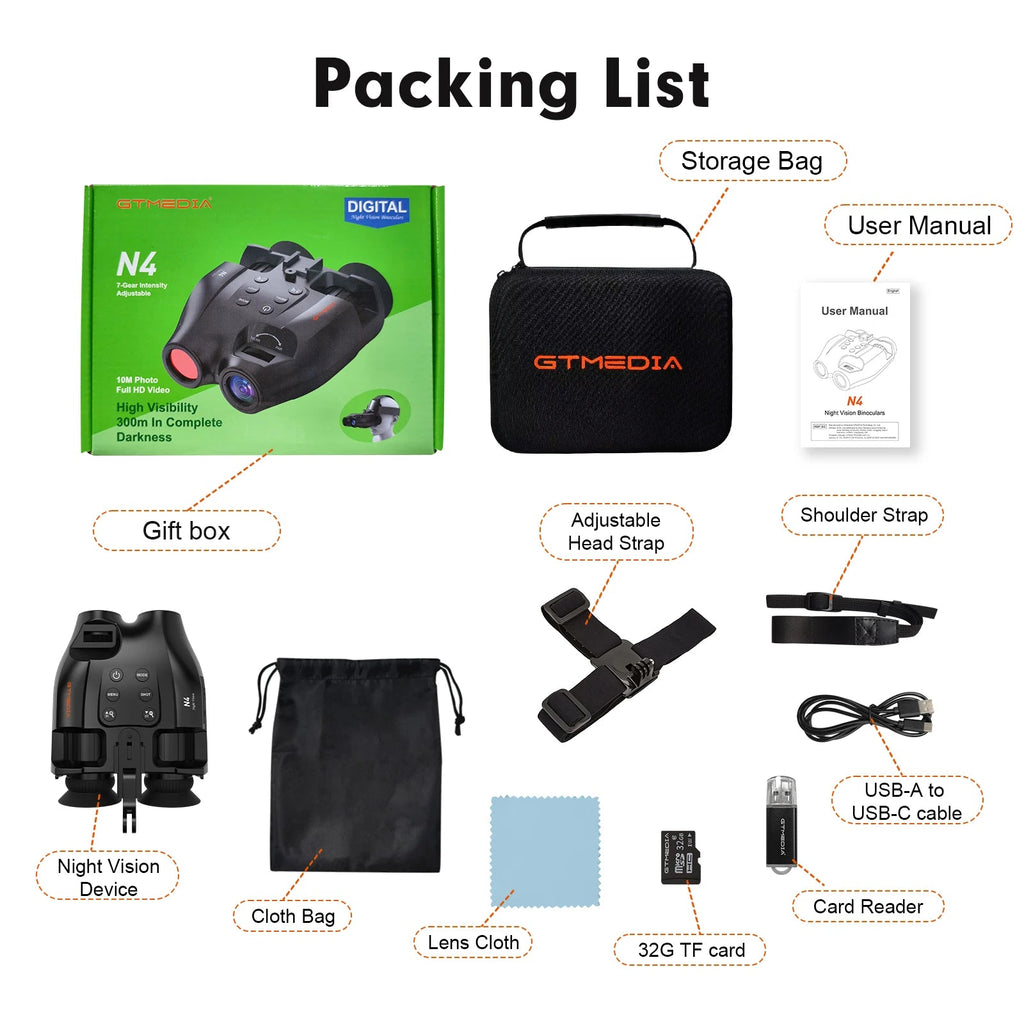 GTMEDIA N4 Night Vision Binoculars OrraWild